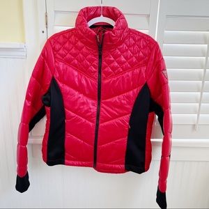red guess jacket womens